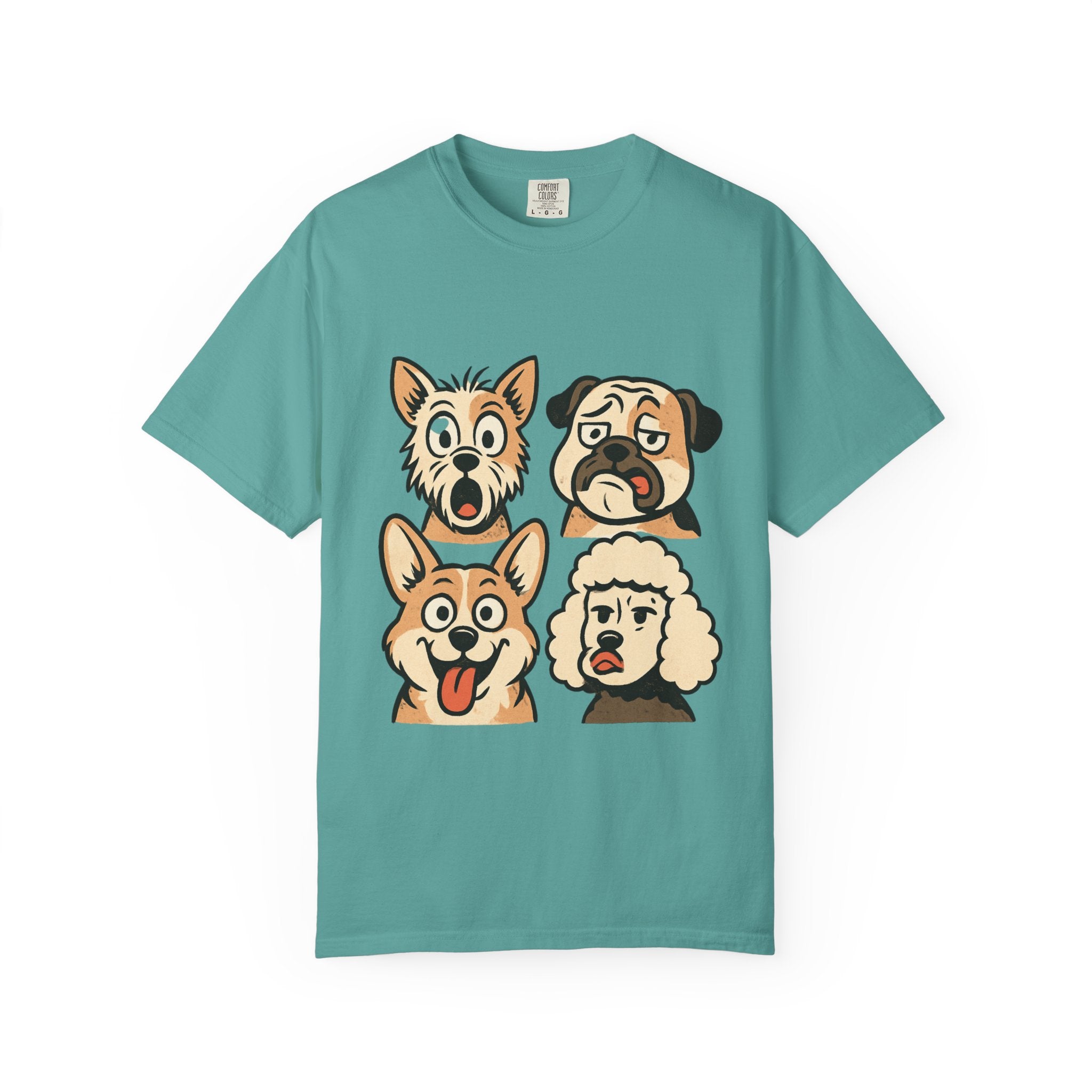 Cartoon Dog Faces T-Shirt