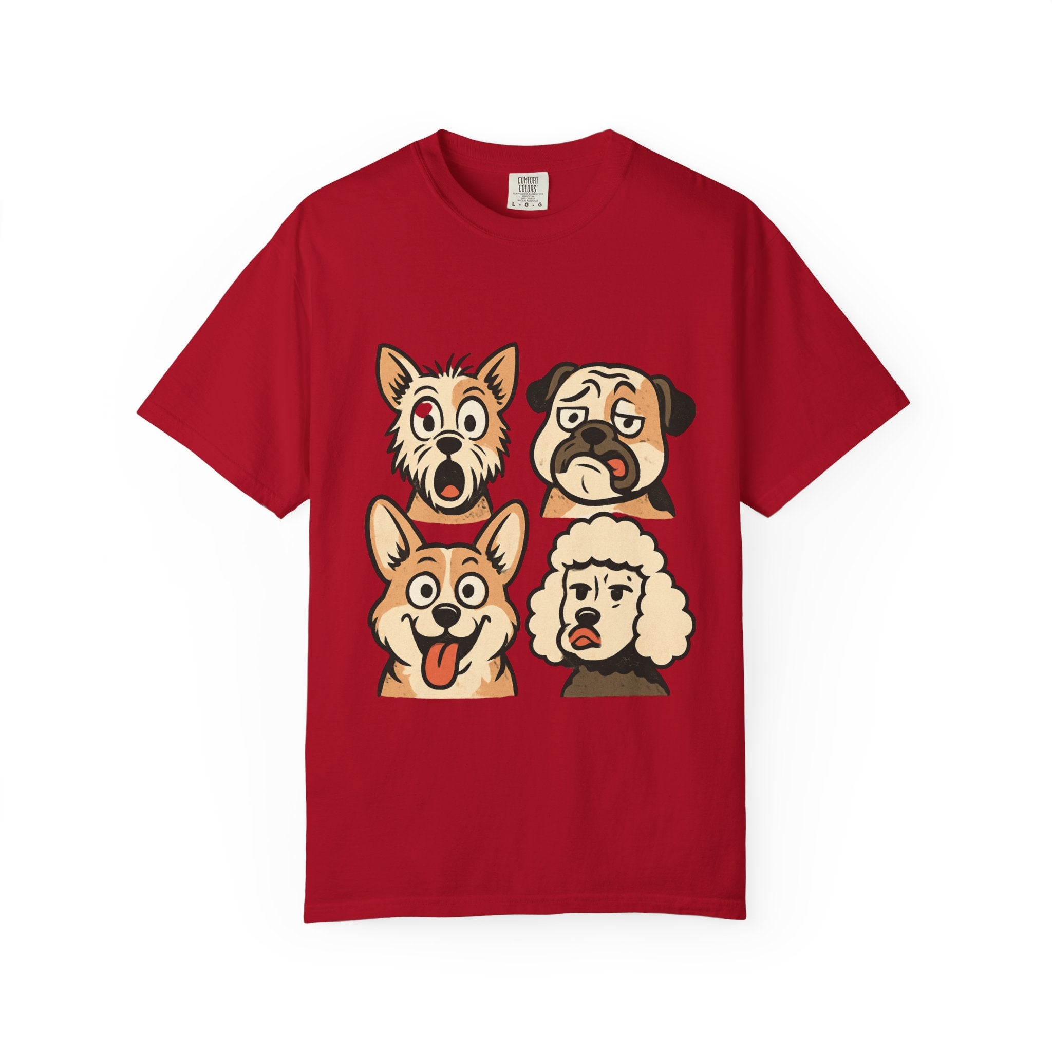 Cartoon Dog Faces T-Shirt