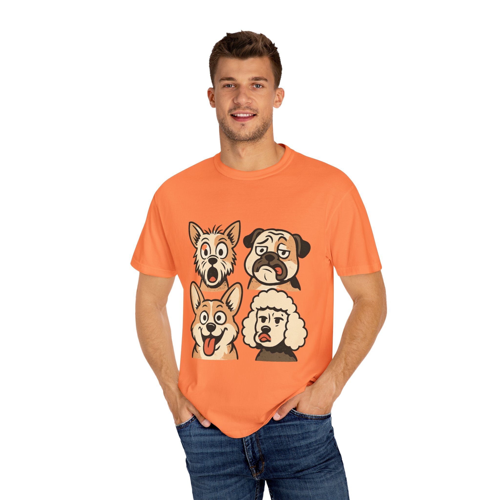 Cartoon Dog Faces T-Shirt