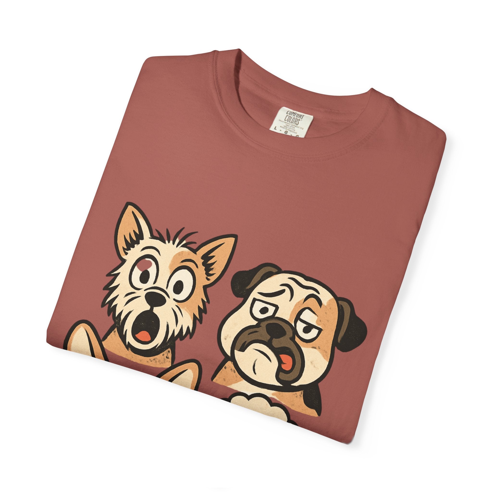 Cartoon Dog Faces T-Shirt
