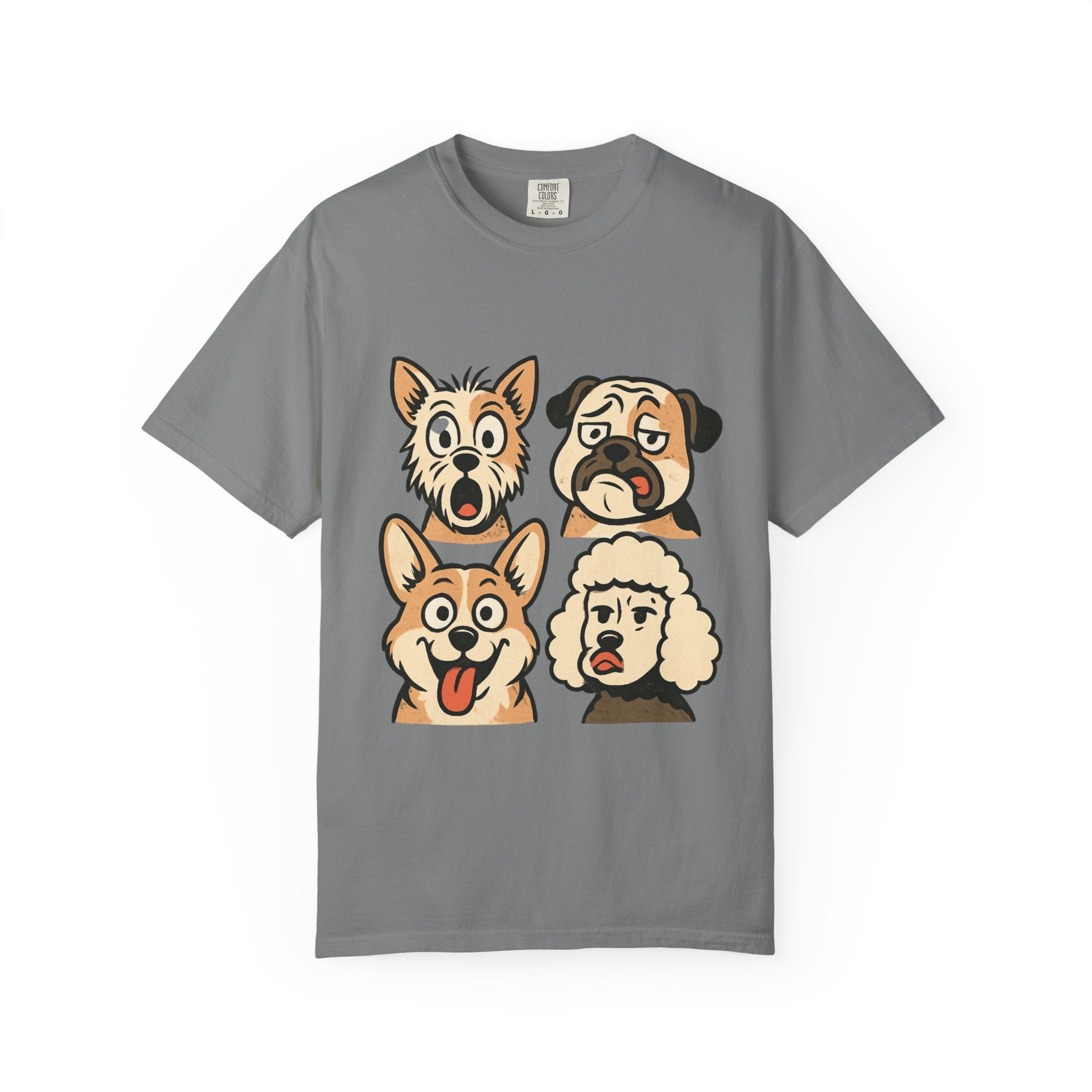 Cartoon Dog Faces T-Shirt