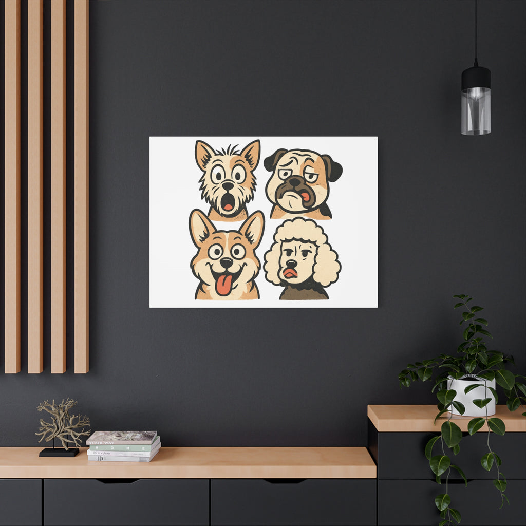 Canvas Print - Dog Faces Wall Art