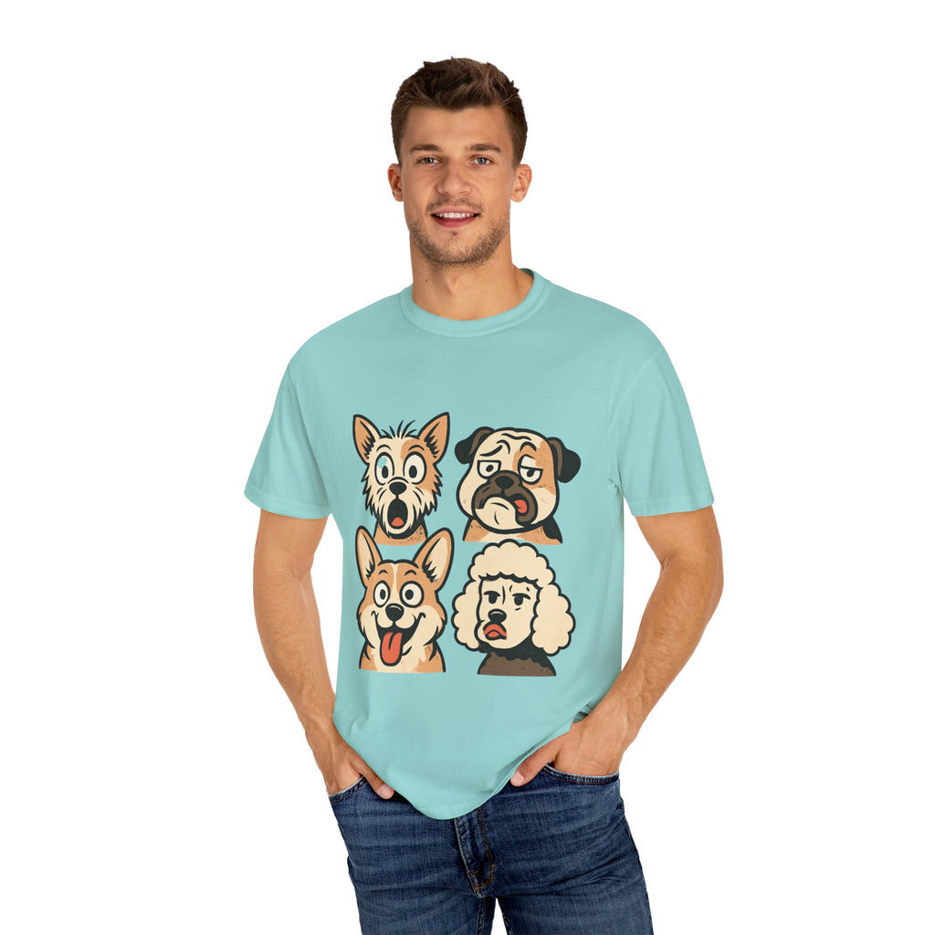Cartoon Dog Faces T-Shirt