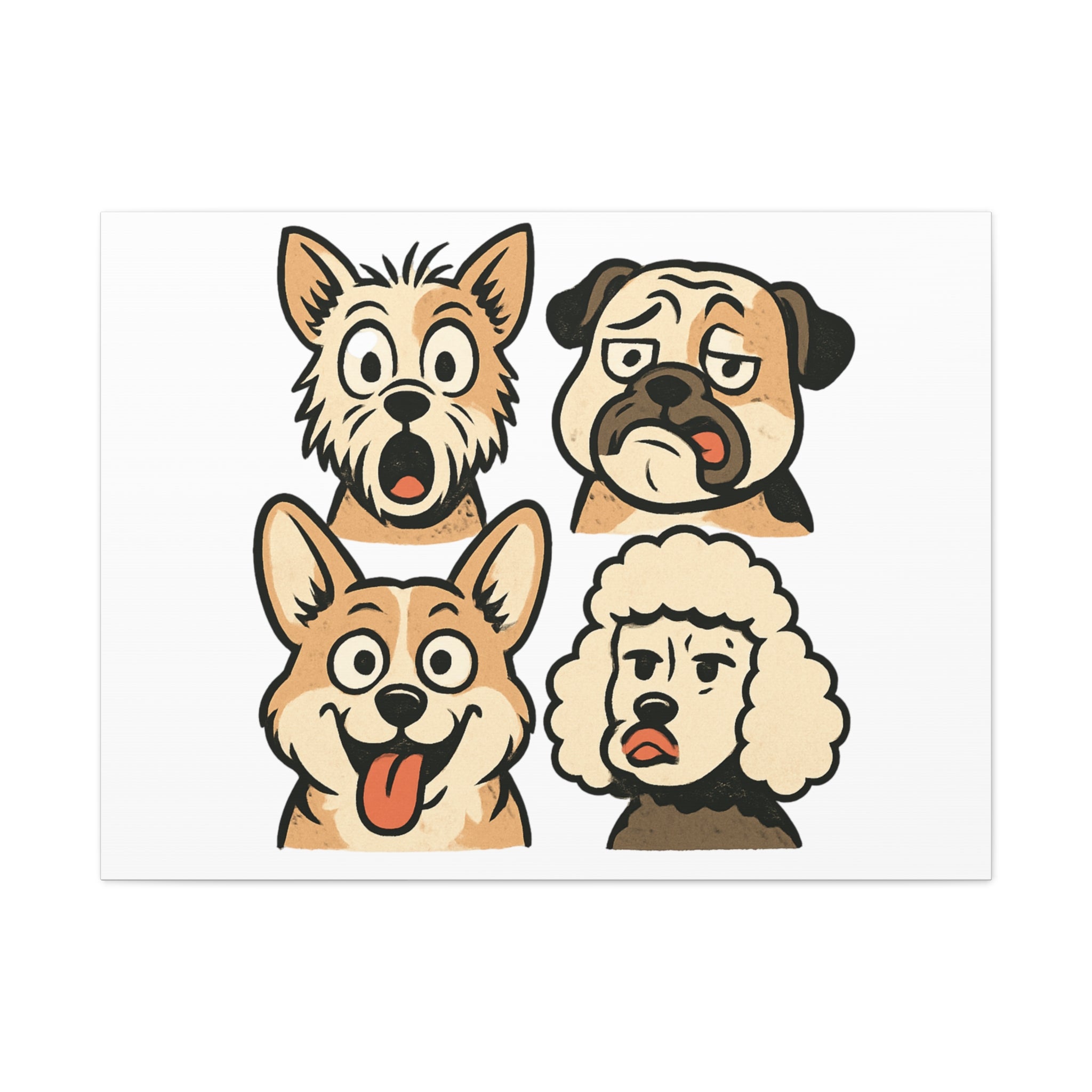 Canvas Print - Dog Faces Wall Art