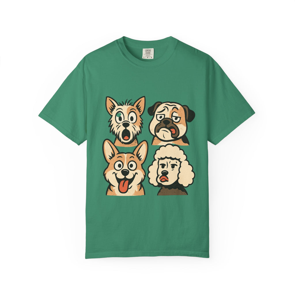 Cartoon Dog Faces T-Shirt