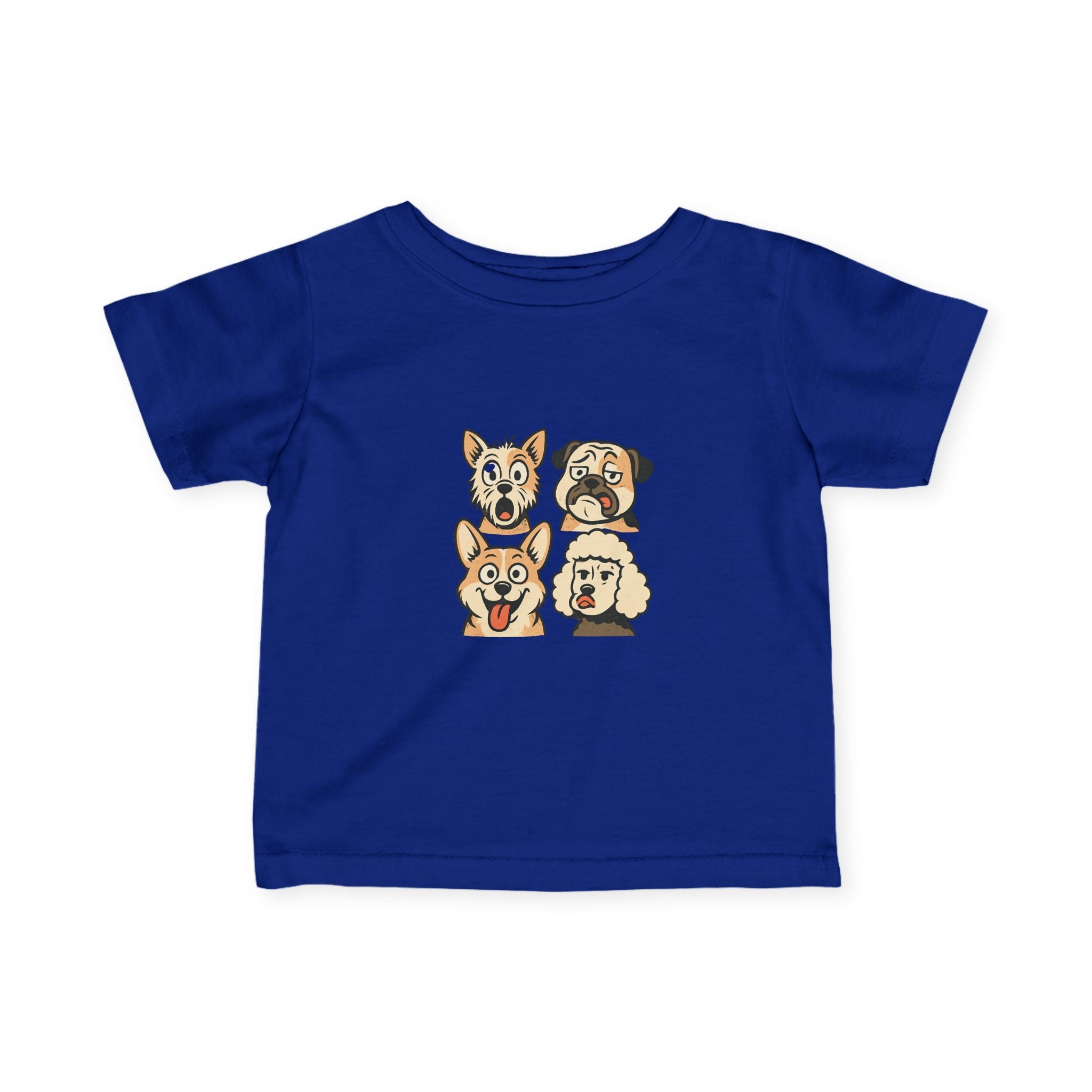 Infant Tee - Cute Cartoon Dog Faces Baby Shirt