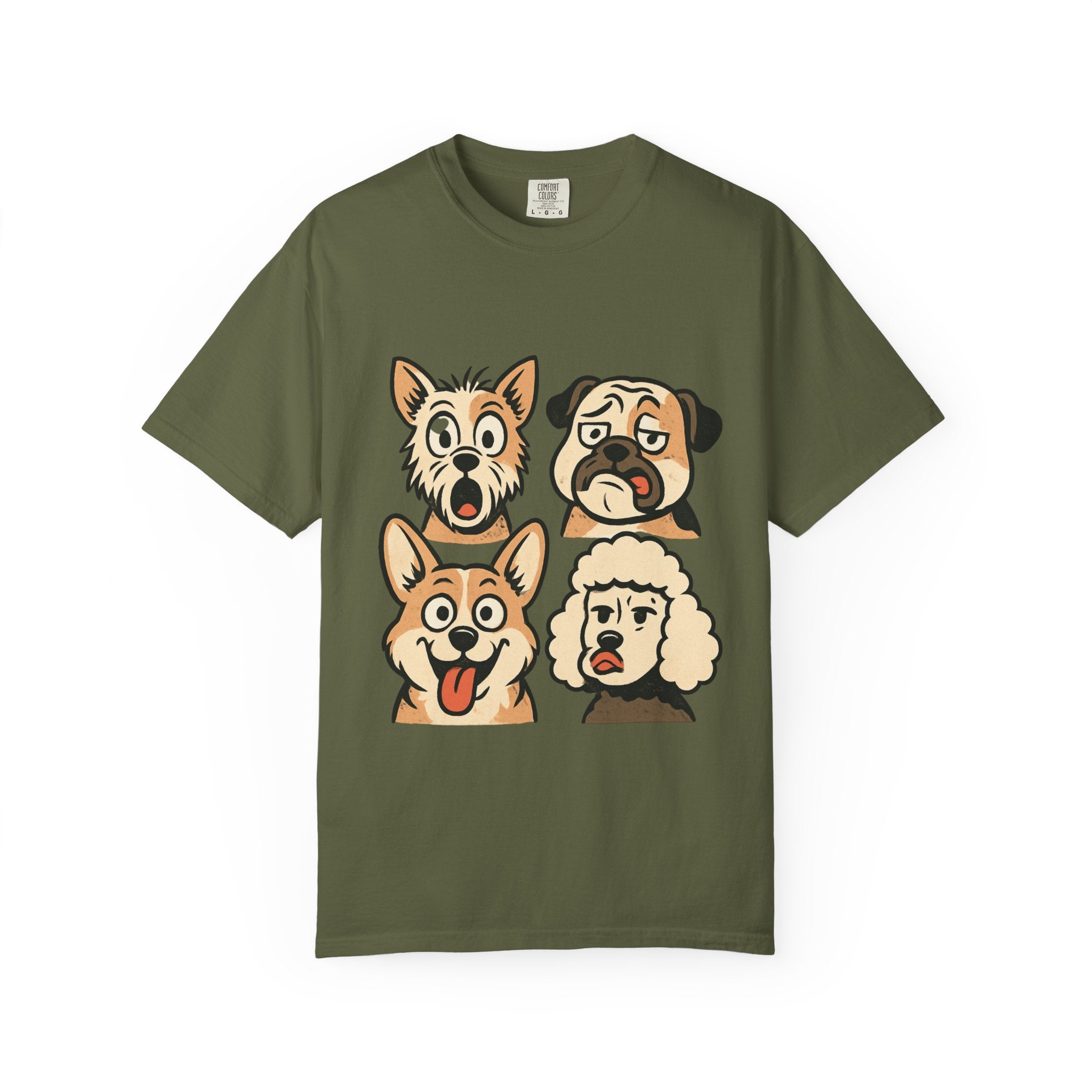 Cartoon Dog Faces T-Shirt