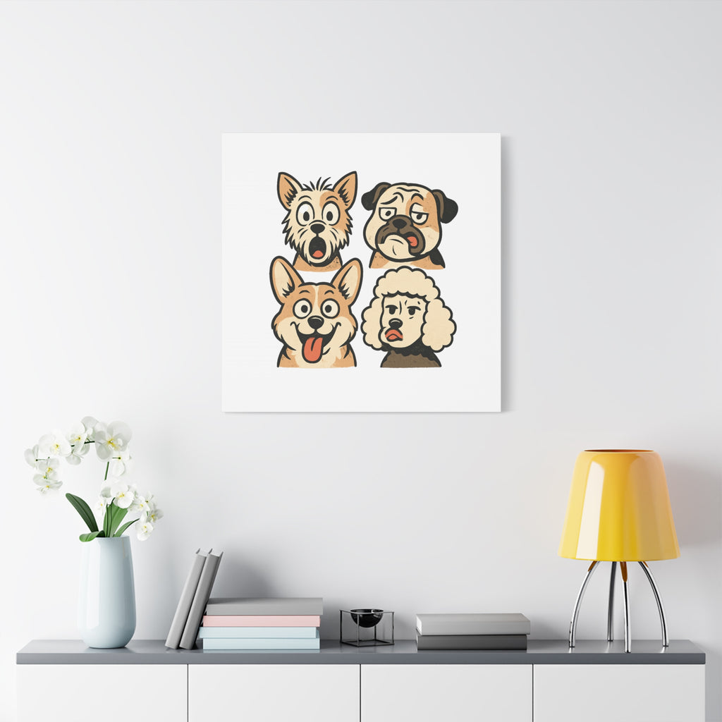 Canvas Print - Dog Faces Wall Art