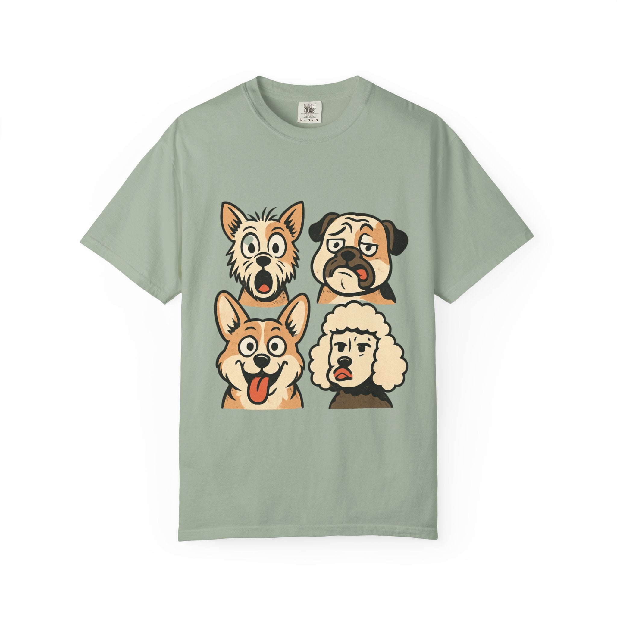 Cartoon Dog Faces T-Shirt