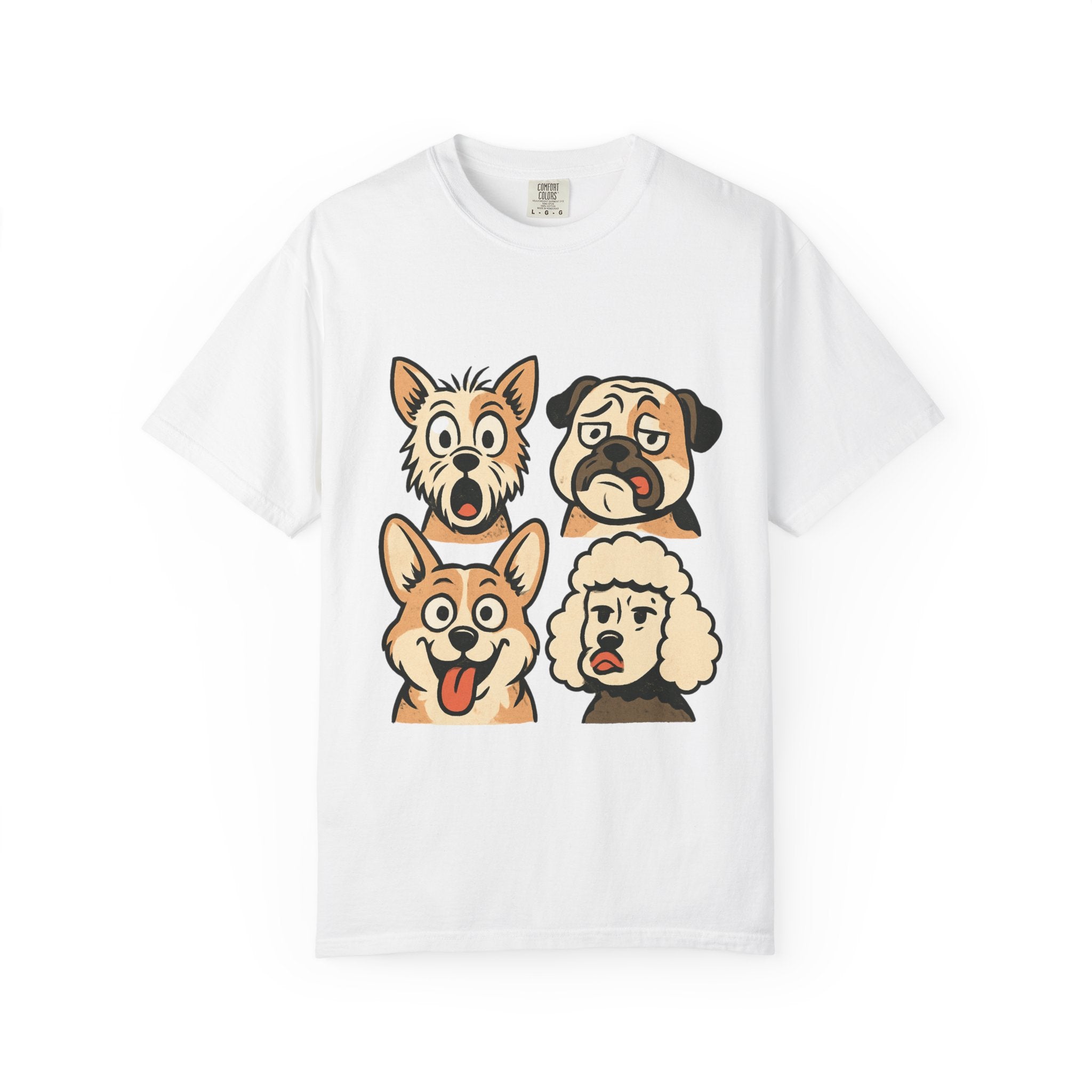 Cartoon Dog Faces T-Shirt