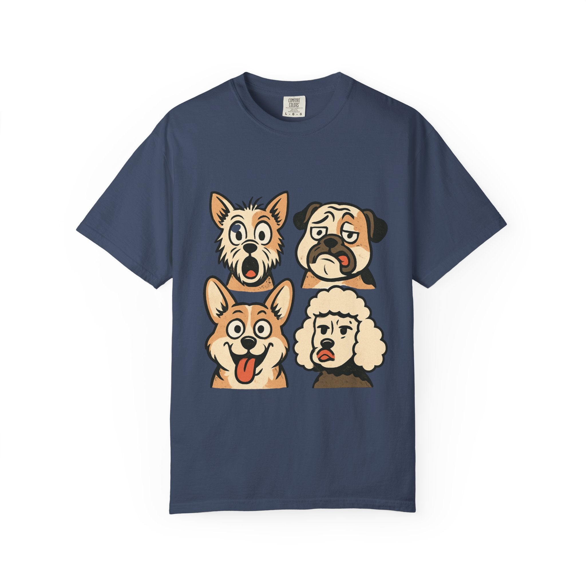 Cartoon Dog Faces T-Shirt