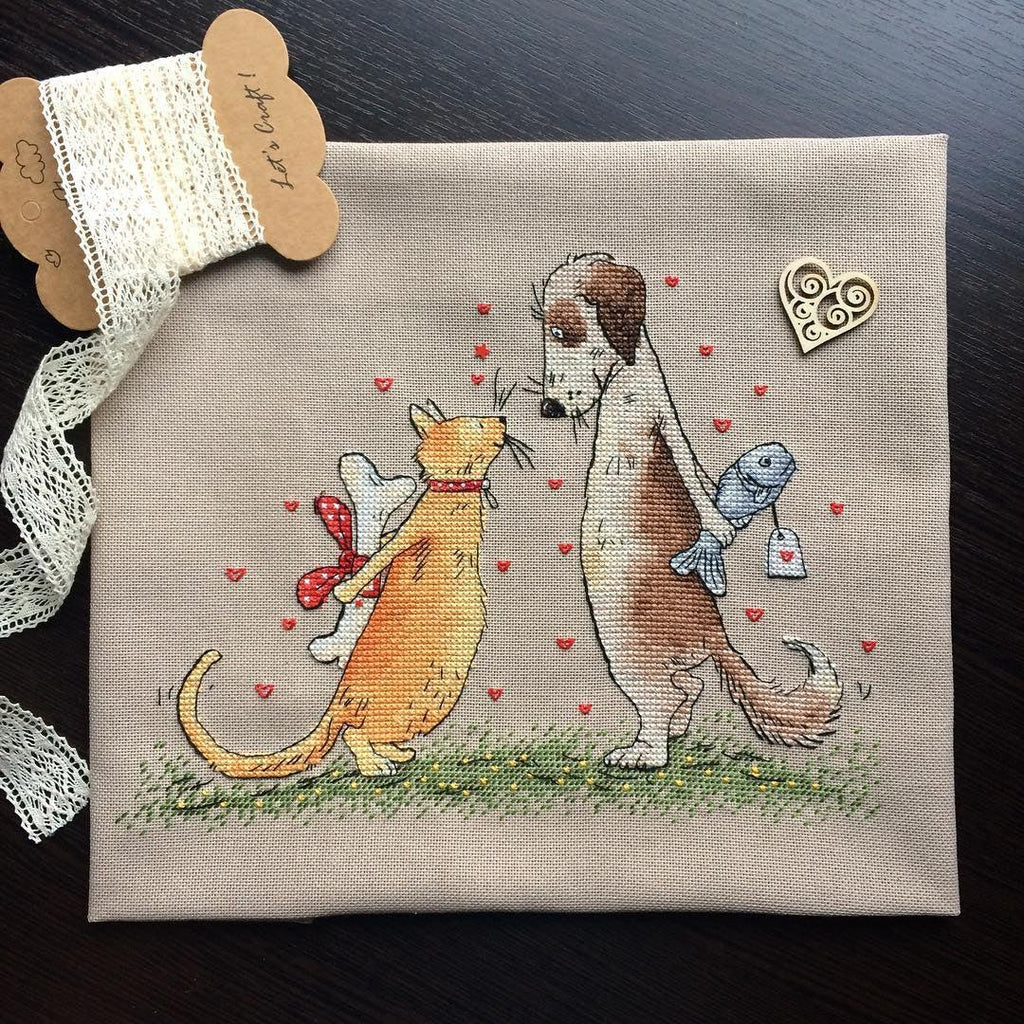 Cat and Dog - PDF Counted Cross Stitch Pattern