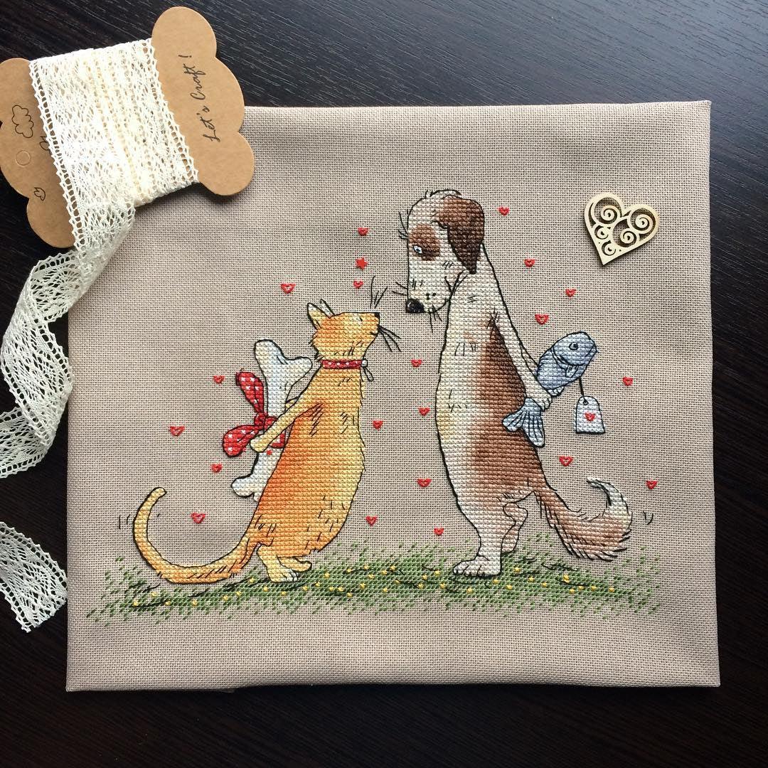 Cat and Dog - PDF Counted Cross Stitch Pattern