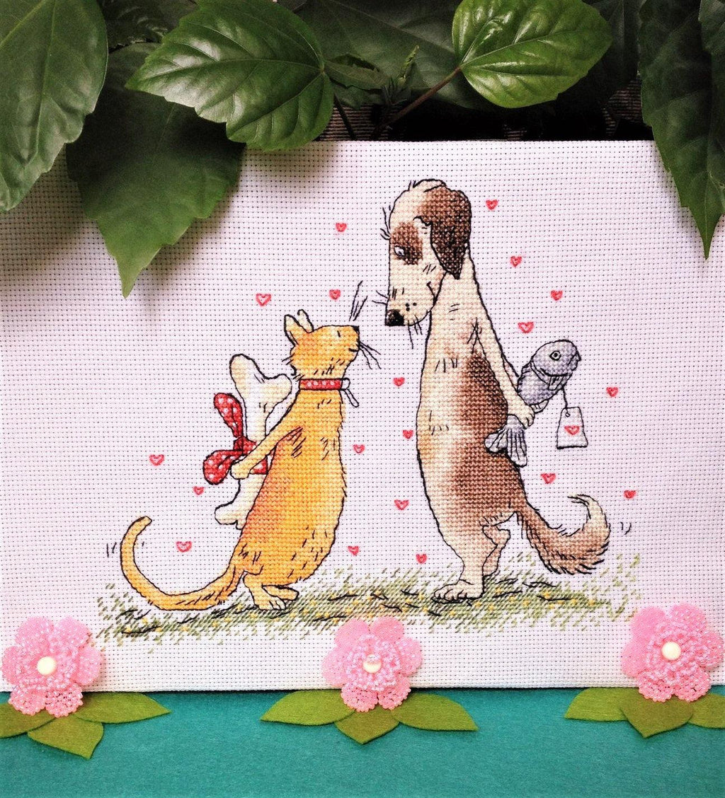 Cat and Dog - PDF Counted Cross Stitch Pattern