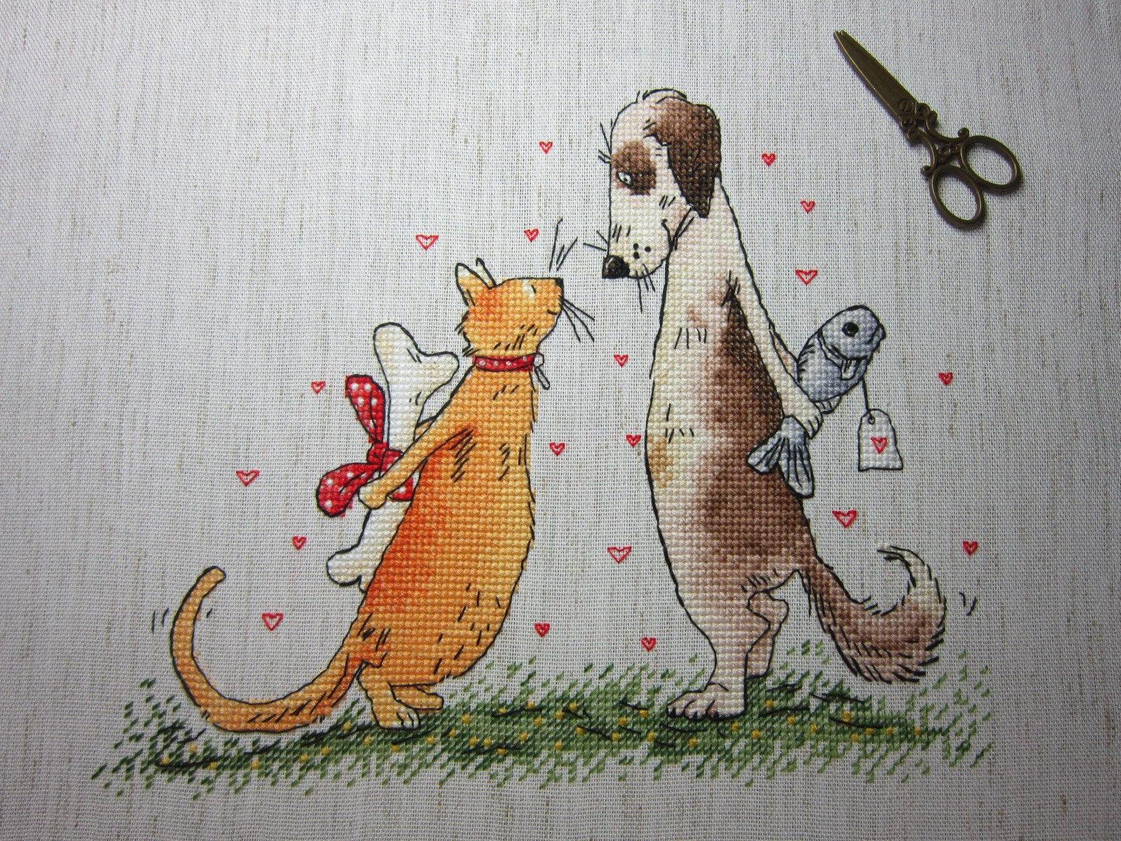Cat and Dog - PDF Counted Cross Stitch Pattern
