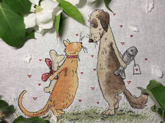 Cat and Dog - PDF Counted Cross Stitch Pattern
