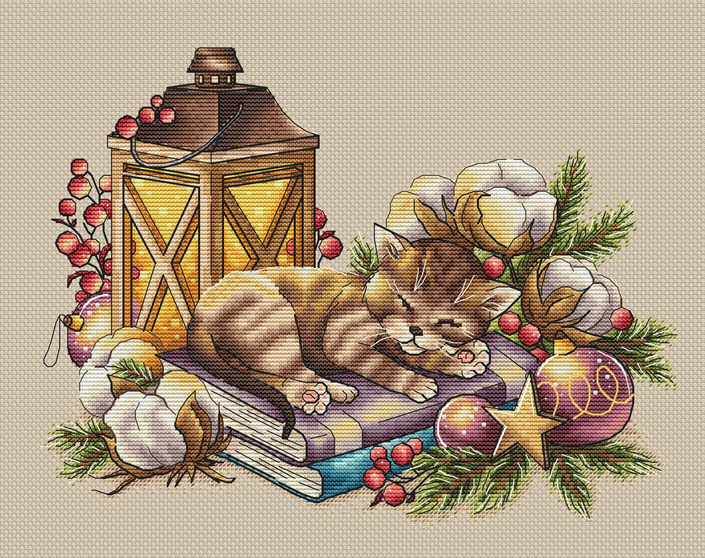 Christmas Cat - PDF Cross Stitch Pattern